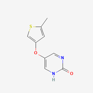 molecular formula C9H8N2O2S B1206327 5-((5-Methyl-3-thienyl)oxy)-2(1H)-pyrimidinone CAS No. 96518-97-7