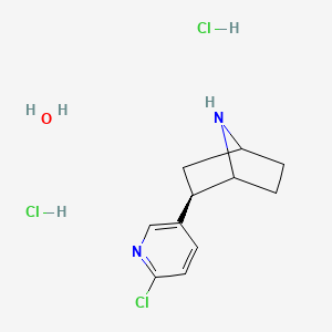 molecular formula C11H17Cl3N2O B12063271 (2R)-2-(6-chloropyridin-3-yl)-7-azabicyclo[2.2.1]heptane;hydrate;dihydrochloride 