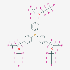 molecular formula C36H12F39O3P B12063282 Tris{4-[1,1,2,3,3,3-hexafluoro-2-(heptafluoropropoxy)propyl]phenyl}phosphane CAS No. 62512-90-7