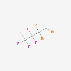 molecular formula C4H2Br3F5 B12063301 3,3,4-Tribromo-1,1,1,2,2-pentafluorobutane 