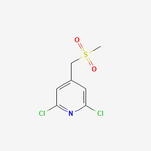 molecular formula C7H7Cl2NO2S B12063306 2,6-Dichloro-4-((methylsulfonyl)methyl)pyridine 