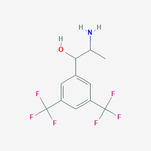molecular formula C11H11F6NO B12063310 2-Amino-1-(3,5-bis(trifluoromethyl)phenyl)propan-1-ol 