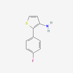 molecular formula C10H8FNS B12063319 2-(4-Fluorophenyl)thiophen-3-amine 