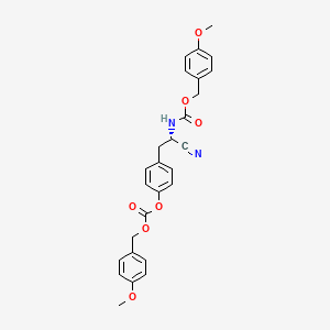 molecular formula C18H18N2O4 B12063334 Methoxy(phenyl)methyl (2-cyano-2-hydroxy-2-phenylethyl)carbamate CAS No. 73148-72-8