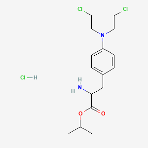 molecular formula C16H25Cl3N2O2 B1206341 4-Bis(2-chloroethyl)aminophenylalanine isopropyl ester CAS No. 57675-29-3