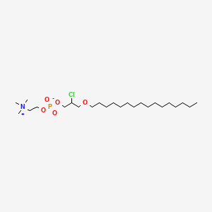 molecular formula C24H51ClNO5P B1206343 (2-Chloro-3-hexadecoxypropyl) 2-(trimethylazaniumyl)ethyl phosphate CAS No. 83310-03-6