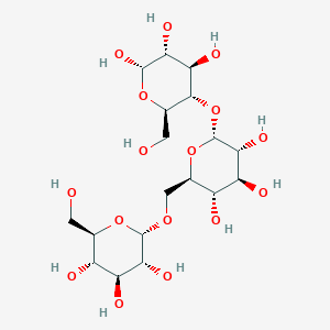 molecular formula C18H32O16 B12063435 (2R,3S,4S,5R,6S)-2-(hydroxymethyl)-6-[[(2R,3S,4S,5R,6R)-3,4,5-trihydroxy-6-[(2R,3S,4R,5R,6S)-4,5,6-trihydroxy-2-(hydroxymethyl)oxan-3-yl]oxyoxan-2-yl]methoxy]oxane-3,4,5-triol 