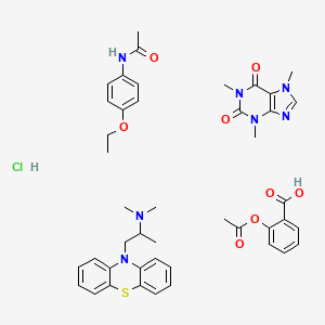 molecular formula C44H52ClN7O8S B1206345 Dihydrocodeine bitartrate, aspirin and caffeine CAS No. 79102-58-2