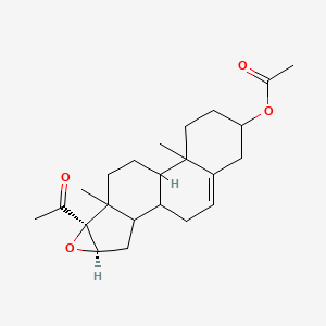 molecular formula C23H32O4 B12063457 16 alpha,17 alpha-Epoxypregnenolone acetate 