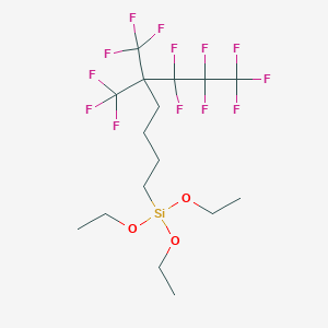 molecular formula C16H23F13O3Si B12063469 Triethoxy[5,5-bis(trifluoromethyl)-6,6,7,7,8,8,8-heptafluorooctyl]silane 