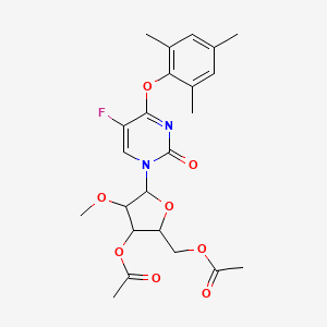 molecular formula C23H27FN2O8 B12063500 3',5'-Di-O-acetyl-5-fluoro-O4-(2,4,6-trimethylphenyl)-2'-O-methyluridine 