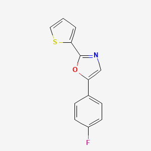 molecular formula C13H8FNOS B1206357 5-(4-Fluorophenyl)-2-thiophen-2-yloxazole 
