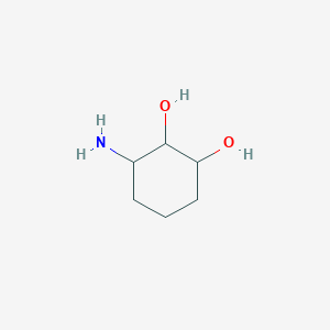 molecular formula C6H13NO2 B1206359 3-Aminocyclohexane-1,2-diol 