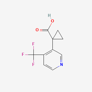 molecular formula C10H8F3NO2 B12063629 1-[4-(Trifluoromethyl)-3-pyridyl]cyclopropanecarboxylic acid 