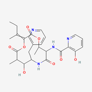 molecular formula C27H32N4O8 B1206364 Erizomycin; NSC 246134 
