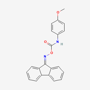 N-(4-methoxyphenyl)carbamic acid (9-fluorenylideneamino) ester