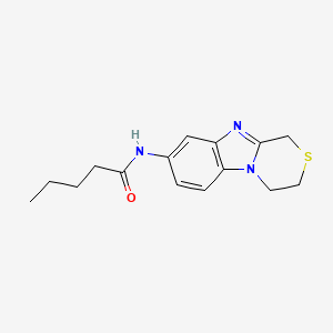 molecular formula C15H19N3OS B1206370 N-(3,4-dihydro-1H-[1,4]thiazino[4,3-a]benzimidazol-8-yl)pentanamide 