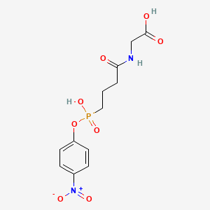 molecular formula C12H15N2O8P B1206373 Para-nitrophenylphosphonobutanoyl-glycine 