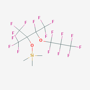 molecular formula C11H9F17O2Si B12063738 Trimethyl(perfluoro-1,1,2-trimethyl-3-oxahexyloxy)silane 