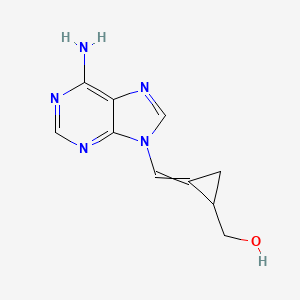 molecular formula C10H11N5O B1206374 (2-((6-Aminopurin-9-yl)methylene)cyclopropyl)methan-1-ol CAS No. 210355-01-4