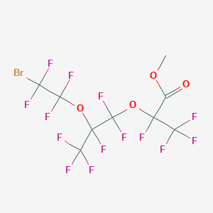 molecular formula C9H3BrF14O4 B12063769 Methyl 8-bromoperfluoro(2,5-dimethyl-3,6-dioxaoctanoate) 