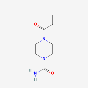 molecular formula C8H15N3O2 B12063841 4-Propanoylpiperazine-1-carboxamide CAS No. 98553-47-0