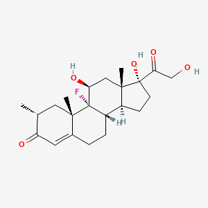molecular formula C22H31FO5 B1206386 2alpha-Methyl-9alpha-fluorocortisol CAS No. 432-34-8