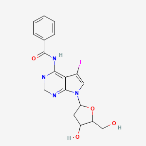 molecular formula C18H17IN4O4 B12063866 N6-Benzoyl-7-deaza-2'-deoxy-7-iodoadenosine 