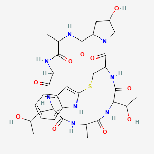 18-Hydroxy-34-(1-hydroxyethyl)-28-(2-hydroxypropyl)-23,31-dimethyl-12-thia-10,16,22,25,27,30,33,36-octazapentacyclo[12.11.11.03,11.04,9.016,20]hexatriaconta-3(11),4,6,8-tetraene-15,21,24,26,29,32,35-heptone