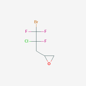 molecular formula C5H5BrClF3O B12063904 (3-Bromo-2-chloro-2,3,3-trifluoropropyl)oxirane 