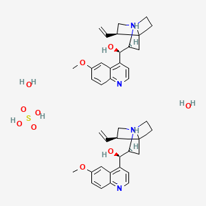 molecular formula C40H54N4O10S B1206392 Quinine sulfate hydrate 