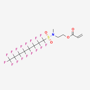 molecular formula C8F17SO2N(CH3)CH2CH2OC(O)CH=CH2<br>C14H10F17NO4S B12063970 2-(((Heptadecafluorooctyl)sulphonyl)methylamino)ethyl acrylate CAS No. 25268-77-3