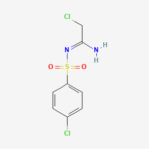 molecular formula C8H8Cl2N2O2S B12063996 Ethanimidamide, 2-chloro-N-[(4-chlorophenyl)sulfonyl]- CAS No. 199938-55-1