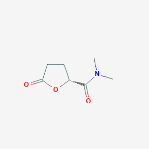 molecular formula C7H11NO3 B120640 (2R)-N,N-Dimethyl-5-oxooxolane-2-carboxamide CAS No. 146917-06-8