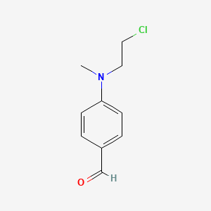 molecular formula C10H12ClNO B1206403 4-((2-Chloroethyl)(methyl)amino)benzaldehyde CAS No. 94-31-5