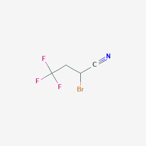 molecular formula C4H3BrF3N B12064083 2-Bromo-4,4,4-trifluorobutanenitrile 
