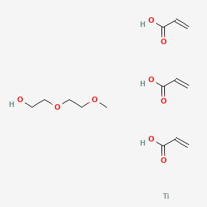 molecular formula C14H24O9Ti B12064084 Titanium,[2-[2-(methoxy-kO)ethoxy-kO]ethanolato-kO]tris(2-propenoato-kO)- 
