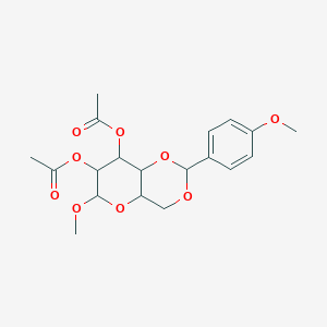 molecular formula C19H24O9 B12064106 Methyl-4,6-di-O-(4-methoxybenzylidene)-2,3-di-O-acetyl-alpha-D-glucopyranoside 