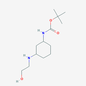 molecular formula C13H26N2O3 B12064145 tert-butyl N-[3-(2-hydroxyethylamino)cyclohexyl]carbamate 