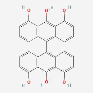 molecular formula C28H18O6 B1206423 Anthralin 10,10'-dimer CAS No. 54304-27-7