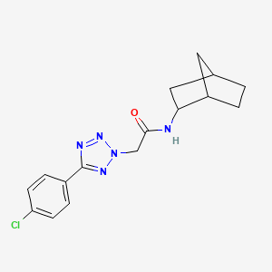 molecular formula C16H18ClN5O B1206429 N-(3-bicyclo[2.2.1]heptanyl)-2-[5-(4-chlorophenyl)-2-tetrazolyl]acetamide 