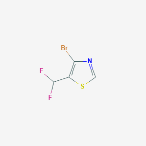 molecular formula C4H2BrF2NS B12064321 4-Bromo-5-(difluoromethyl)thiazole 