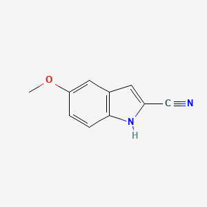 molecular formula C10H8N2O B12064356 5-methoxy-1H-indole-2-carbonitrile 