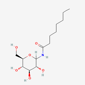 molecular formula C14H27NO6 B1206442 N-Octanoyl-beta-D-glucosylamine CAS No. 13287-92-8