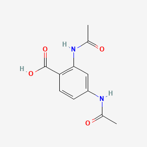 molecular formula C11H12N2O4 B1206443 2,4-Di(acetylamino)benzoic acid CAS No. 73748-78-4