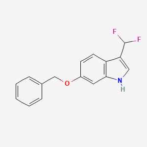 molecular formula C16H13F2NO B12064430 6-Benzyloxy-3-(difluoromethyl)-1H-indole 