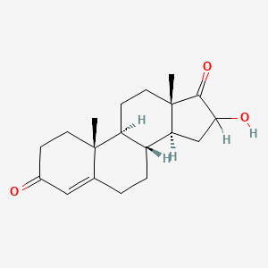 molecular formula C19H26O3 B1206444 16-Hydroxyandrost-4-ene-3,17-dione CAS No. 5746-45-2