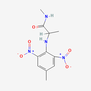 molecular formula C11H14N4O5 B1206446 2-(4-Methyl-2,6-dinitroanilino)-N-methylpropionamide CAS No. 25272-41-7