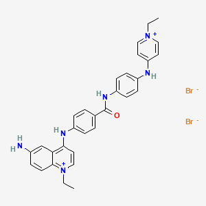 molecular formula C31H32Br2N6O B1206450 Cain quinolinium CAS No. 42013-69-4