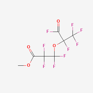 molecular formula C7H3F9O4 B12064525 Propanoic acid, 2,2,3,3-tetrafluoro-3-[1,2,2,2-tetrafluoro-1-(fluorocarbonyl)ethoxy]-, methyl ester CAS No. 69116-72-9